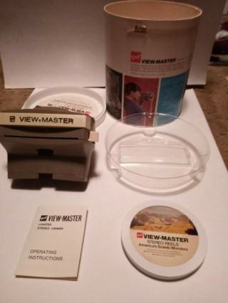 Vintage Gaf Lighted Stereo View Master Deluxe Gift Pak America 