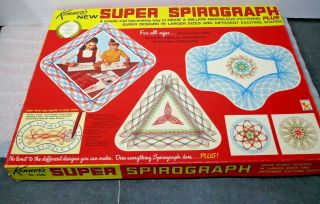 Vintage Kenner’s Spirograph 1969 Art Set 2400 Red Tray