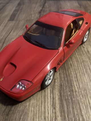 1:18 Scale Ferrari 575mm Red By Hot Wheels Mattel