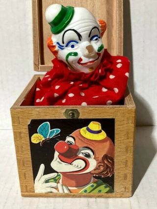 Vintage Eichhorn Jack In The Box Clown Made In Germany