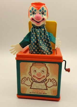 Vintage 1976 Mattel Jack In The Box Pop Up Clown