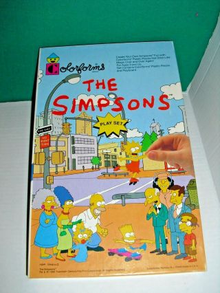 The Simpsons Colorforms Deluxe Play Set 1990 Vintage