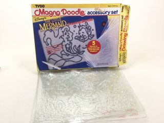 Little Mermaid Vintage Tyco Magna Doodle Accessory Set Stencils Ariel Disney