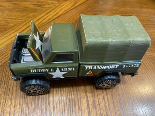 Vintage 1979 Buddy L Corp T - 5278 Metal Military Toy Truck Fast