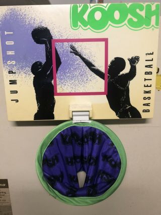 Vintage 1992 Oddzon Products Koosh Neon Jumpshot Basketball Over The Door Hoop