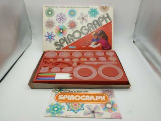 Vintage 1980 Kenner Spirograph Drawing Set - Mostly Complete