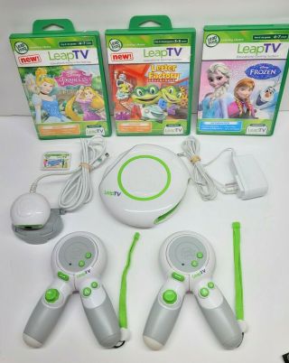 Leap Frog Leap Tv Active Educational Learn System Complete 2 Controller Camera,