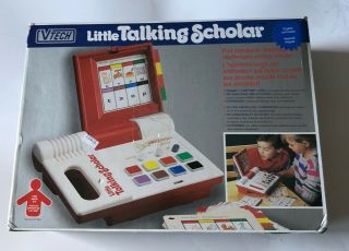 Vtg 1989 Vtech Little Talking Scholar Learning Computer /cards/box