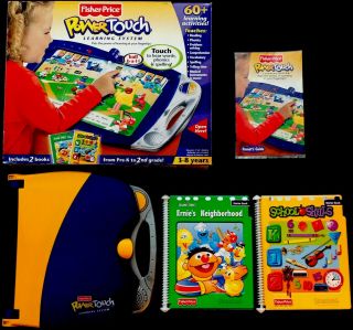 Fisher Price Power Touch Learning System Educational Game.  Includes 2 Books.