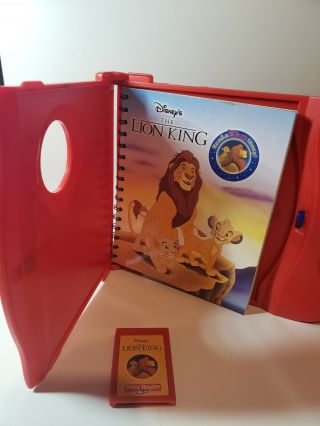 Electronic Story Reader Learning System Red Lion King Book And Cartridge.