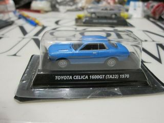 Konami - Toyota Celica 1600gt Ta22 1970 - Blue - Scale 1/64 - Mini Car - A14