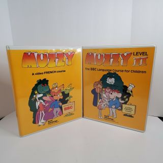 Muzzy Bbc Language Course For Children French Level I,  Ii Vhs,  Cassette Books