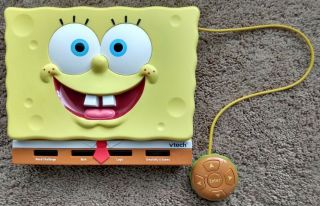 Spongebob Squarepants Vtech Laptop Talking Learning Game (word/math/logic/games)