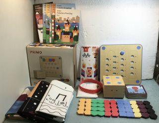 Primo Cubetto Playset W/4 Maps 7 Books & 48 Direction Blocks Logic Cards