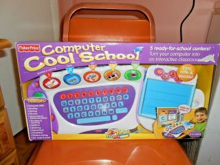Fisher Price Computer Cool School Learning System Ages 3 - 6 Plus 3 Games M6635