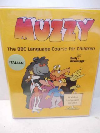 Muzzy Bbc Italian Language Course For Children Vhs Cassette Tapes Cd/dvd