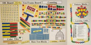 Math Hands - On Learning Tools Kit Counting Numbers To 100 Add Subtract Ages 4 - 8