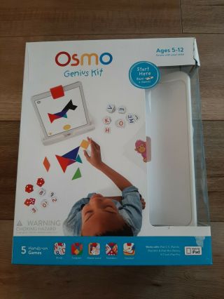Osmo Genius Kit Model 901 - 00001 Base With 5 Games For Ipad Ages 5 - 12