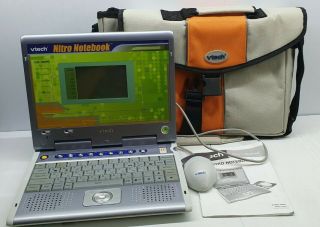 Vtech Nitro Notebook 2005 Bag Learning System Laptop Activities Games