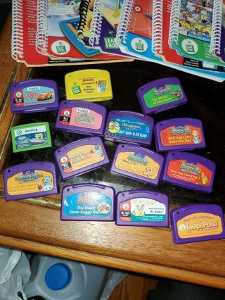 Leap Frog LeapPad Learning System with Case 19 Books,  14 cartridges 3