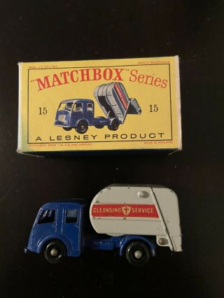 Matchbox Series By Lesney 15 Tippax Refuse Truck Cleansing Service