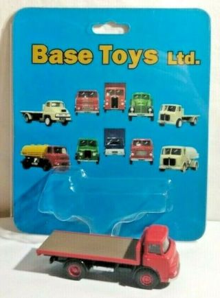 Base Toys Ltd 1:76 Scale Leyland Lad 2 - Axle Flatbed - Red - Lf - 01r