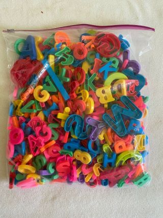 5 Pound Bag Of Magnetic Alphabet Letters & Numbers Different Sizes - Educational