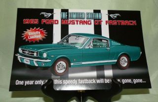 Brochure - Flier Only (no Car) Danbury 1:24 1965 Ford Mustang Gt Fastback