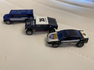 Police Cars 3 Diecast 2001,  2003 1/64 Police Bus Transport Matchbox Sherif
