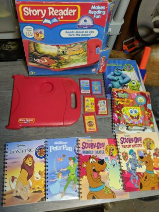 Pi Kids Disney Story Reader W/ Lion King Book Plus Scooby Sponge Bob Etc