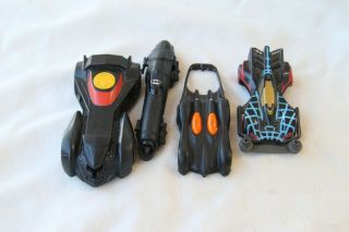 4 Loose Diecast Cars,  3 Batman And 1 Beak Spider.