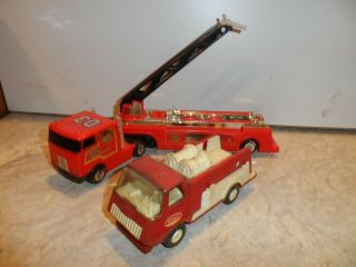 Tonka Mini Fire Ladder Truck And Fire Engine