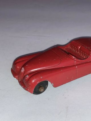 Vintage Die Cast Tootsietoy Red Jaguar Roadster All 4 Wheels Are There See Pix 3
