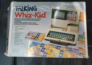 V - Tech Talking Whiz Kid 1987 Computer W/program Cards