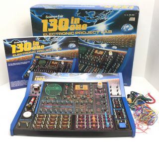 Vintage Maxitronics - Science Fair 130 In One - Electronic Lab - Counsel