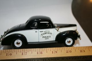 1:32 Scale 1940 Ford Deluxe Business Coupe Fairview Police Dept.  Jsh