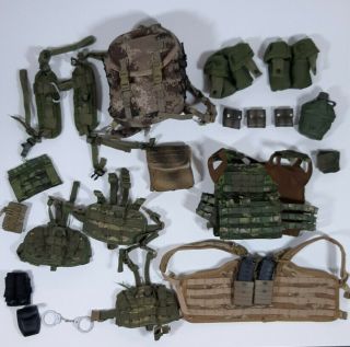 1/6 Scale Tactical Gear Holsters/vests/pouches/handcuffs/backpack Military