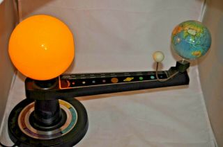 Planetarium Orrery Complete Operational Lighted Sun Earth And Moon