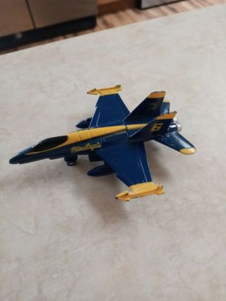 F/a18 Horent U.  S.  Navy Blue Angels Fighter,  9 " Diecast Pull Back Airplane Toys