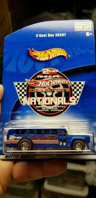 Hot Wheels S’cool Bus With Redline Real Riders 2002 2nd Nationals,  Moc