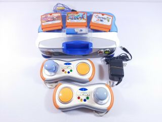 Vtech Vsmile Console With Power Supply,  3 Games,  2 Controllers,  1 Vlink,