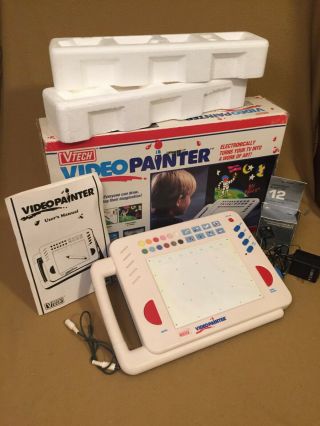 Vtech 1991 Video Painter Tv Drawing Pad W/ac Adapter,  No Pen,  And