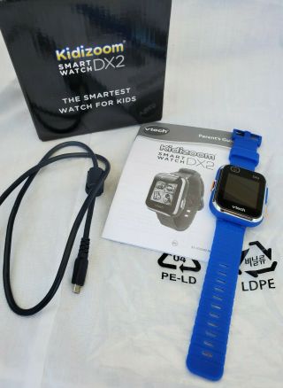 Vtech Kidizoom Smartwatch Dx2 Smart Toy Blue Usb Kids Watch Games Camera Charger