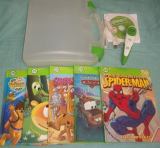 Leap Frog Tag Reader Pen Books & Carrying Case,  Spiderman,  Cars,  Scooby Doo,