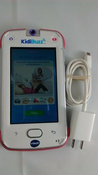 Vtech Kidibuzz Kidi Buzz Kids Handheld Smart Device White And Pink Model 1695