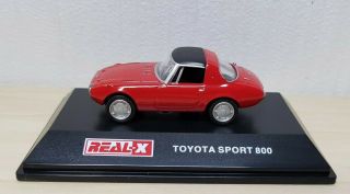 1/72 Real - X Toyota Sport 800 Red Diecast Car Model
