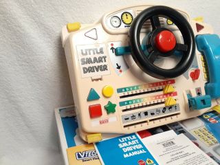 Vintage 1989 VTech Little Smart Driver - Electronic Activity Center w/Box,  Books 3