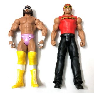 Wwf Wwe " Macho Man " Randy Savage & Hulk Hogan Wrestling Action Figures Kid Toy