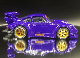 Hot Wheels Team Transport Loose Purple Rwb Porsche 930 W/ Real Riders Racing Rr