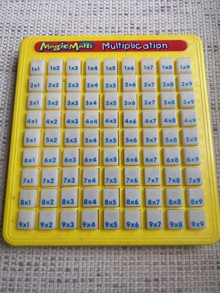 Magic Math Multiplication Educational Study Tool Vintage 1993 Push Button Game